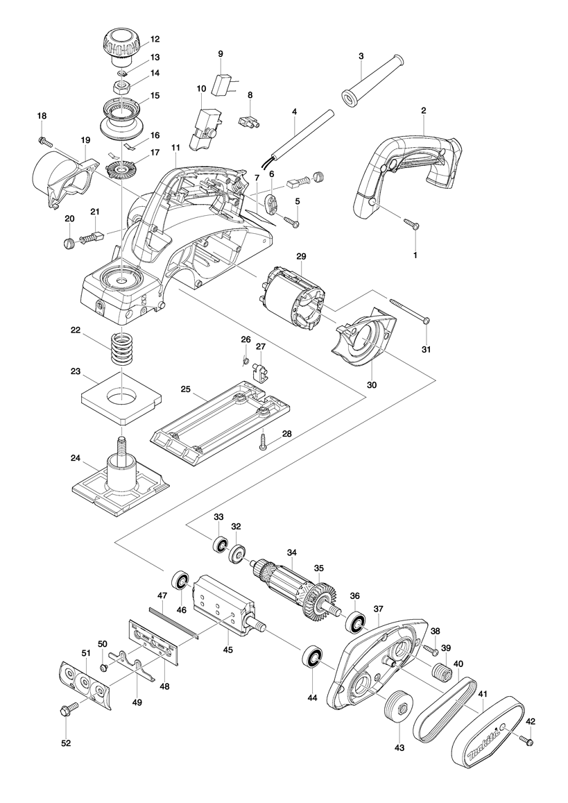 Makita kp0800 Parts - Planer