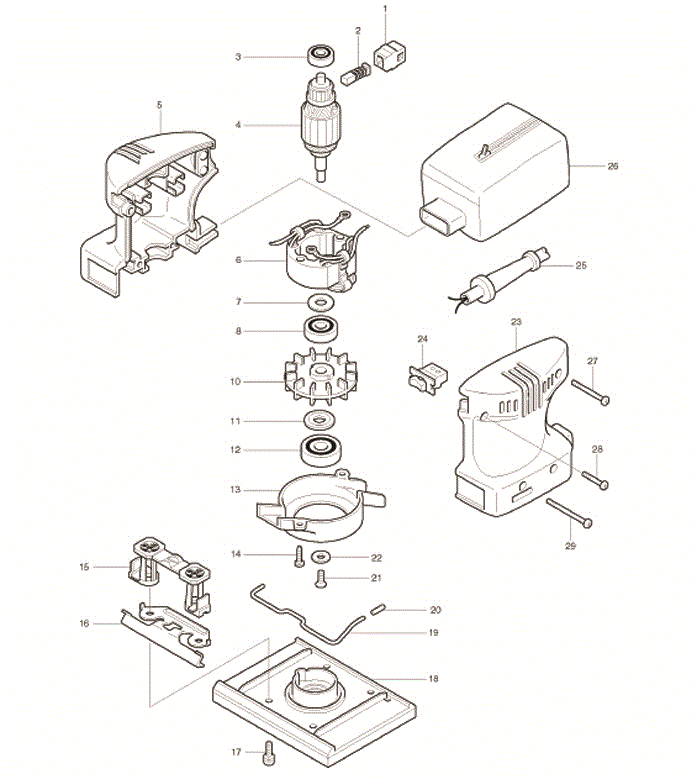 Makita bo4552 Tool Parts - Makita Sander Parts - Makita Parts - Tool Parts