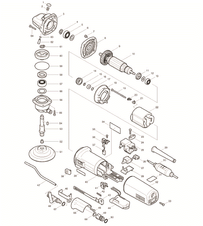 Makita pw5001c Parts - 4-Inch Hook and Loop Electronic Wet Stone Polisher - Makita  Polisher Parts - Makita Parts - Tool Parts